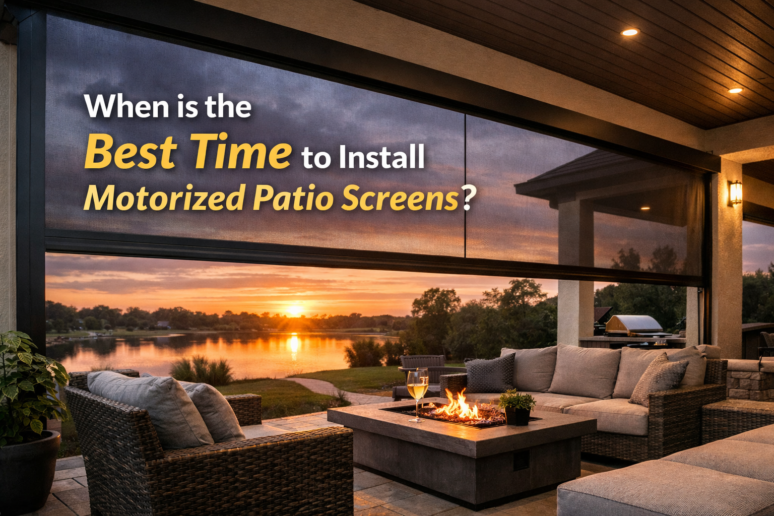 Associated Time Install Best Time to Install Motorized Patio Screens | North Gate Door of Texas